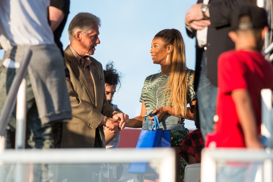 The singer managed to engaged with the former leader of the free world