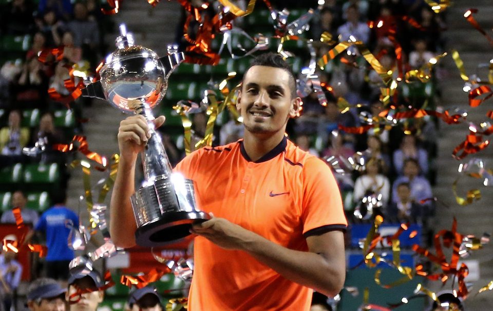 Aussie Kyrgios won the Japan Open just three days ago in Tokyo