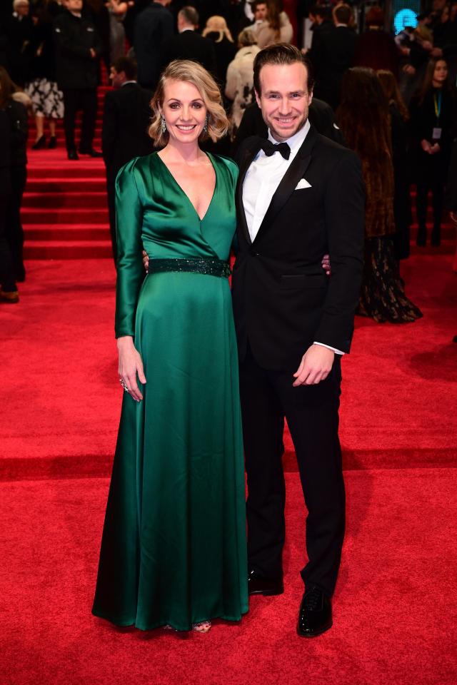 Rafe Spall and his actress wife Elize du Toit were also among the guests