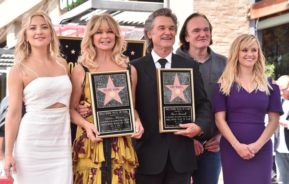 Quentin Tarantino was on hand to present the stars to the long-time couple 