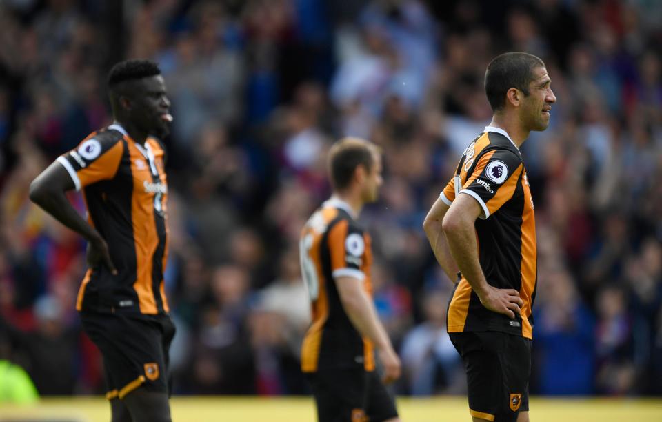 Hull were relegated at the hands of Crystal Palace at Selhurst Park