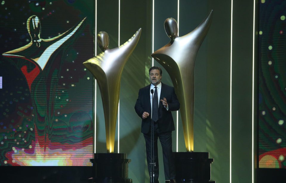 Russell Crowe's comments were aired during the AACTA Awards in Sydney.