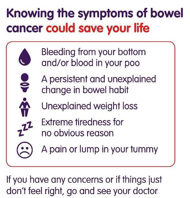 We want to give everyone a fighting chance of beating this disease - so are urging everyone to learn the five red-flag signs