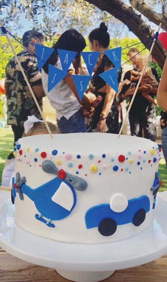  The 31-year-old revealed she'd thrown a garden party for the tot, who she welcomed last year with her fiancé Jason Statham