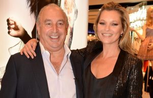 Kate Moss cuddles up to the business tycoon here goes cold in his defence
