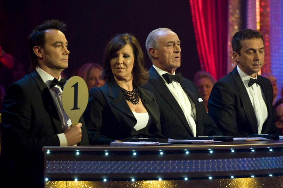 The dance expert, 75, was brutally sacked from the judging line-up - pictured with Craig Revel Horwood, Len Goodman, Bruno Tonioli - in an ageism row