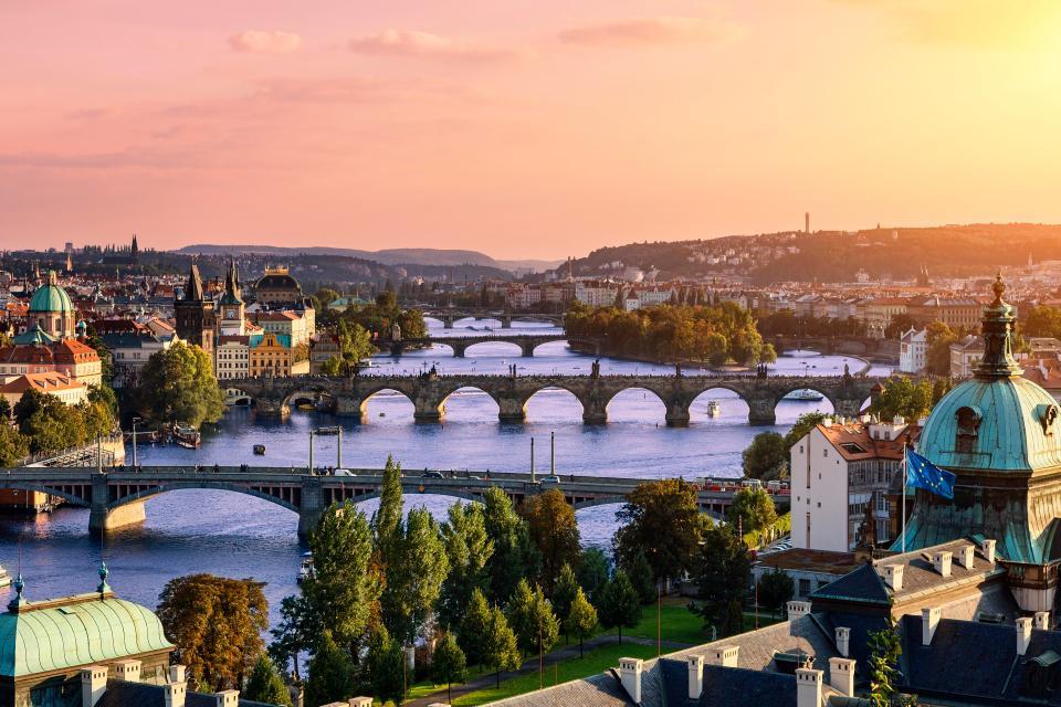 Take a walk over the Charles Bridge in Prague on a city break from £187pp