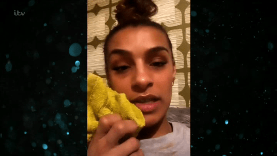  Melody Thornton injured her jaw after falling during training