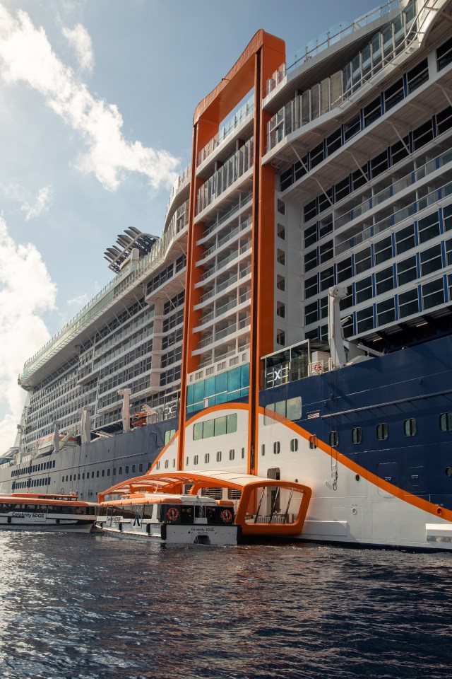  The exterior of the Celebrity Edge's Magic Carpet