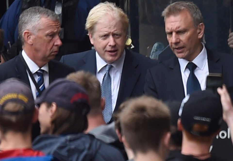 Conservative leadership candidate Boris Johnson arrives at Parliament on June 26