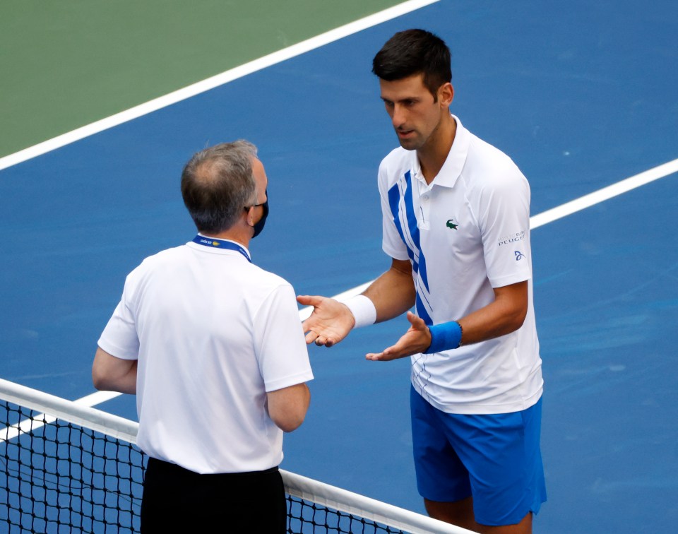 The world number one was defaulted during his fourth-round match against Pablo Carreno Busta