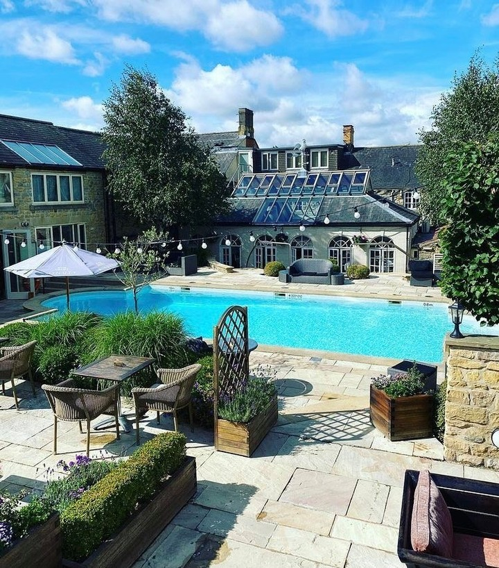 We round up eight of the best al-fresco offerings open from next week - pictured the Feversham Arms Hotel & Verbena Spa in North Yorkshire