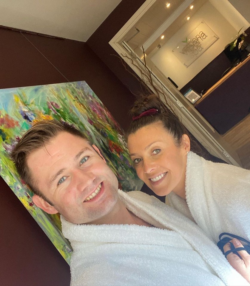 Scott proposed in July and the couple brought their wedding forward so her dad Dave, who has been diagnosed with cancer, could attend