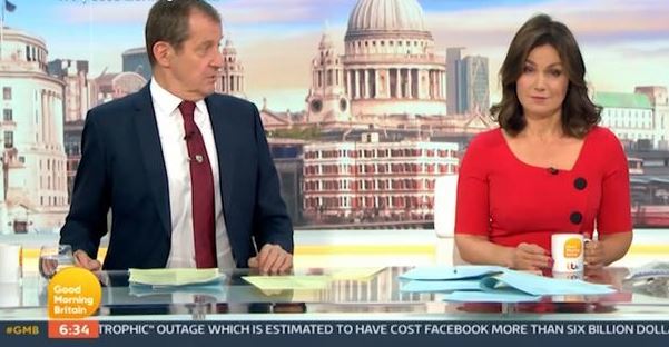 He shocked his co-host, Susanna Reid, who remained diplomatic about the whole issue