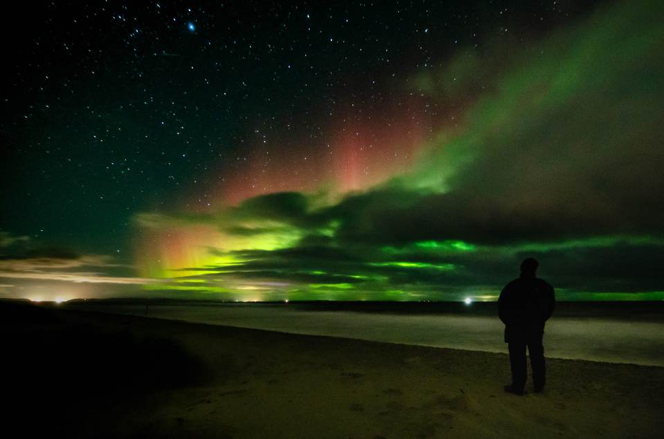 Stunning colours from Findhorn Beach in Moray, Scotland