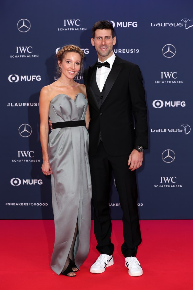 Djokovic with wife Jelena