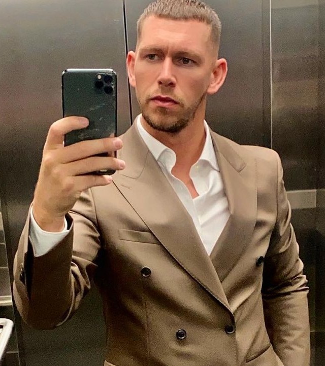 The former Geordie Shore star started dating Jake Ankers, above, at the end of last year