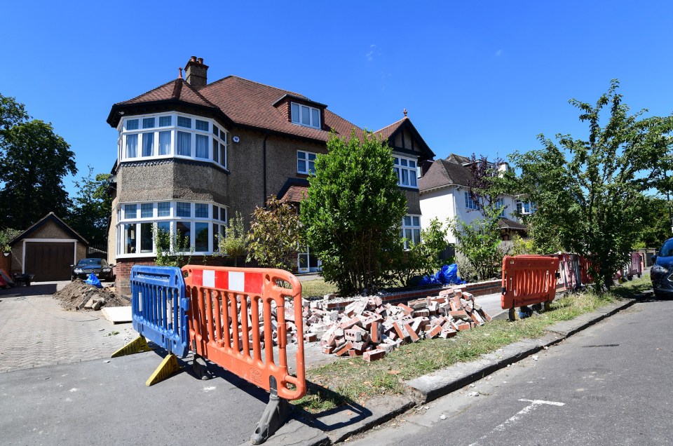 A pile of rubble is all that is left of the £20,000 wall