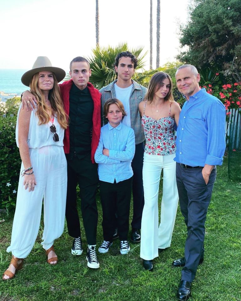 Family photo at a high school graduation.
