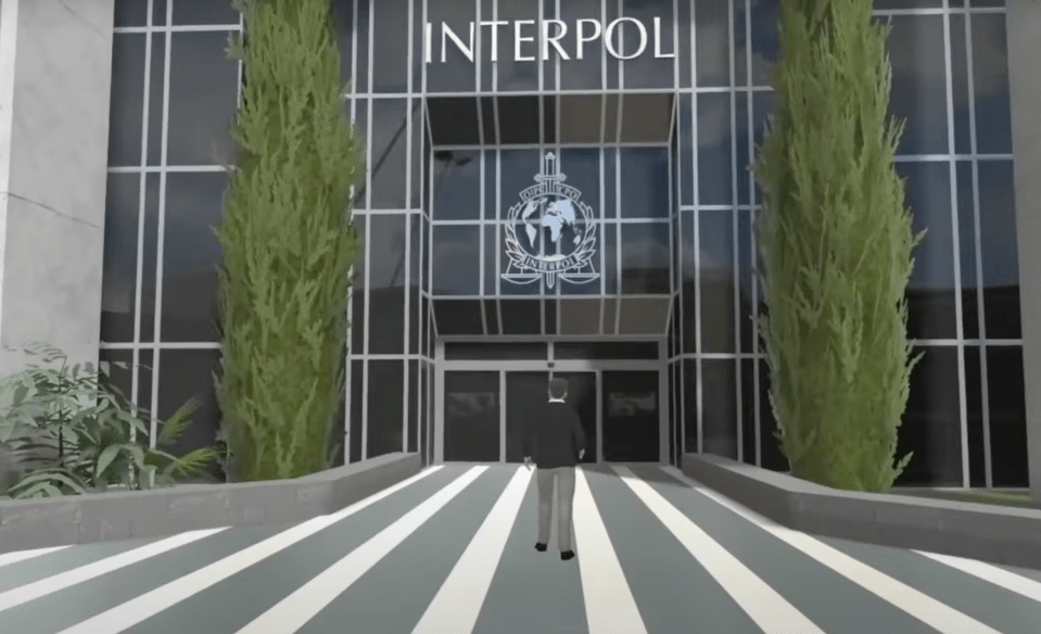 Entrance to Interpol's metaverse space