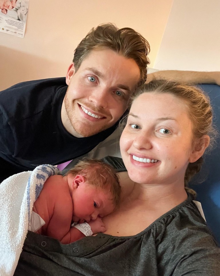 Amy Hart has given birth to her baby boy