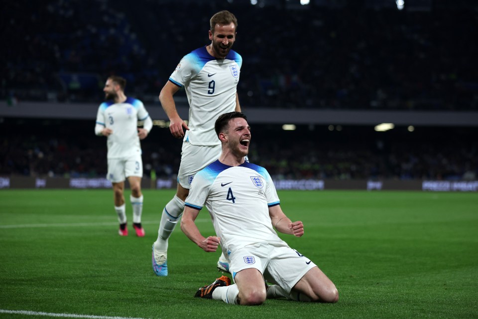 Declan Rice put England ahead with 13 minutes on the clock