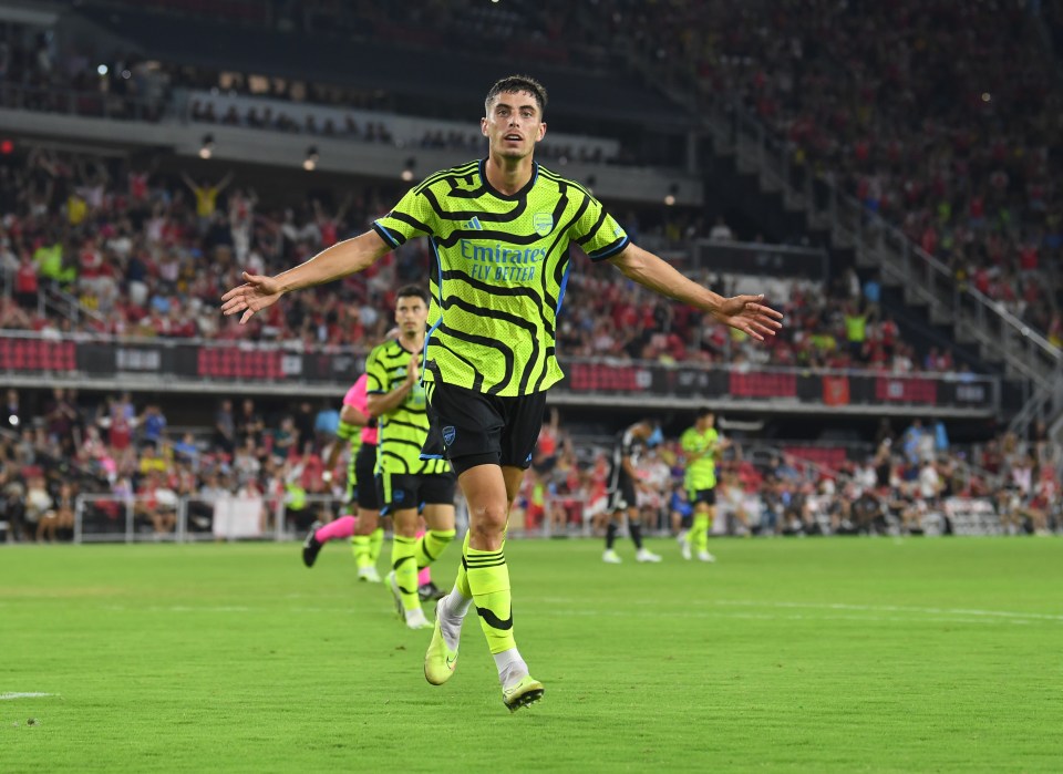 Kai Havertz scored his first Arsenal goal in the 5-0 win over MLS All-Stars
