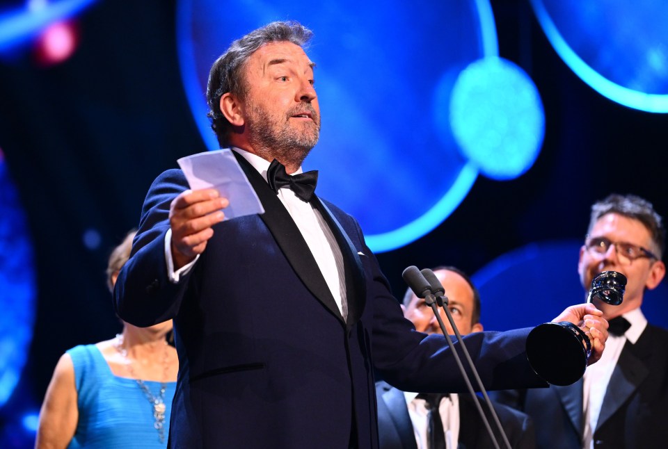 Lee Mack on stage at the NTAs on Tuesday