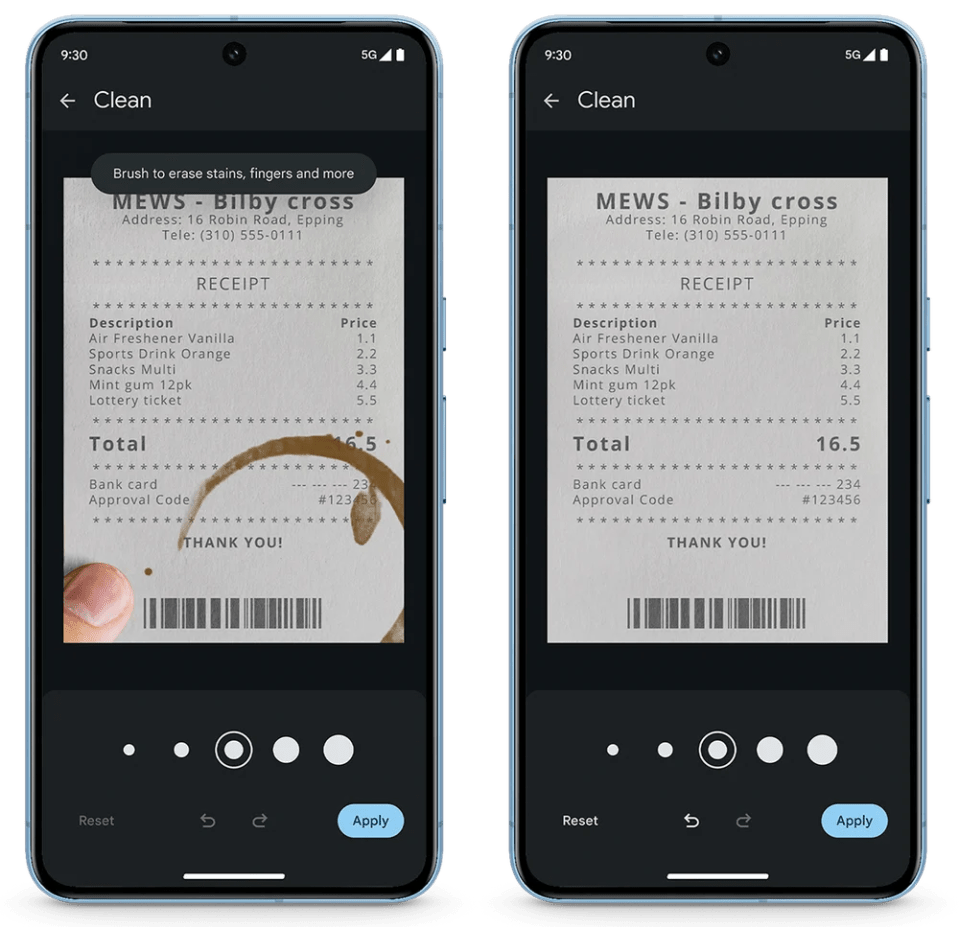 No more smudged receipts