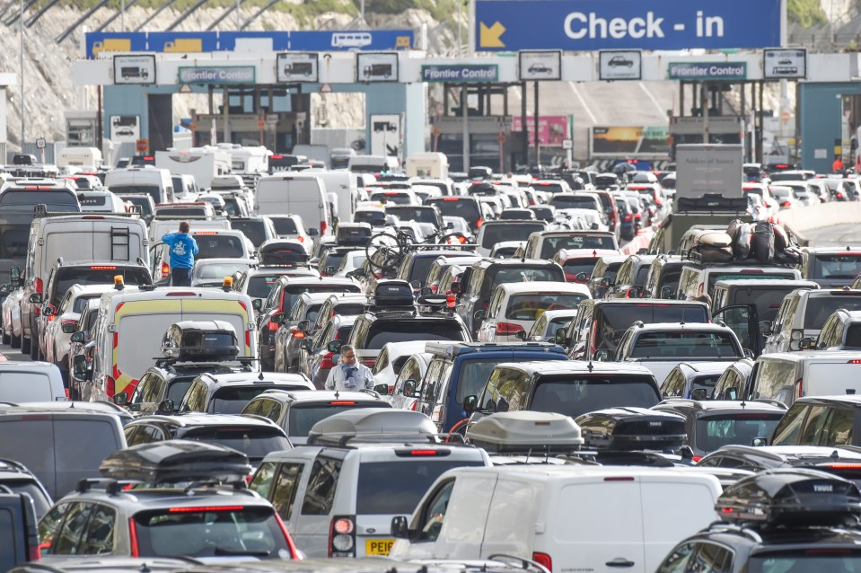 The Port of Dover also had long queues with holidaymakers trying to get away for the Easter break yesterday