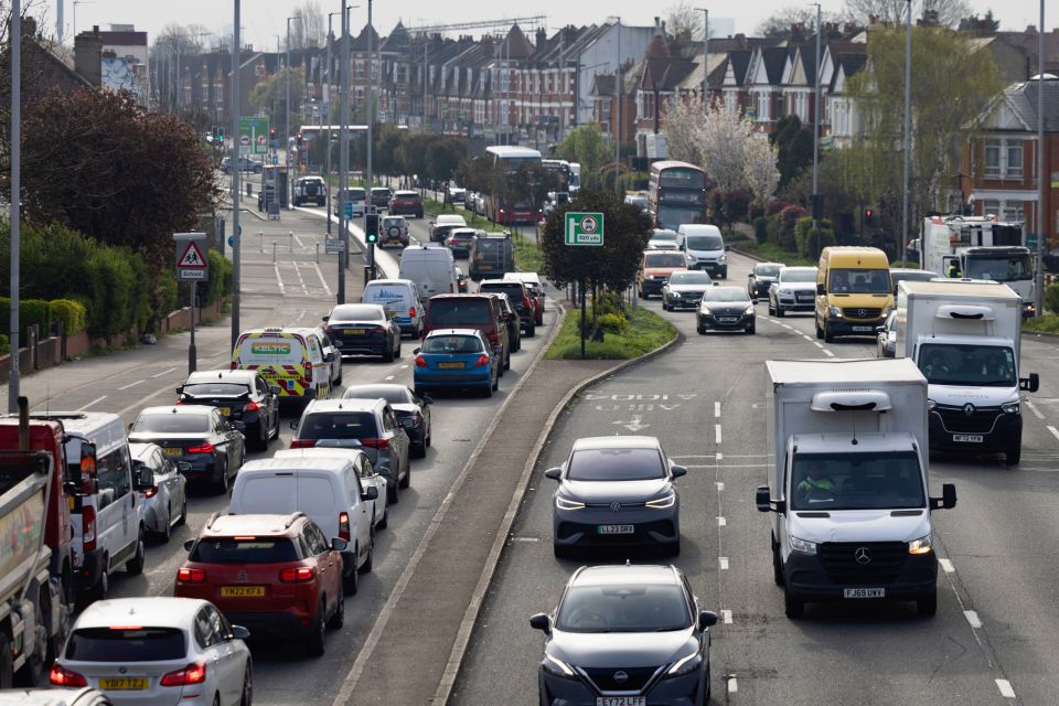 Traffic snarled up on London's North Circular this morning