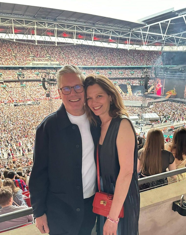 The couple enjoy the Taylor Swift gig at Wembley last month