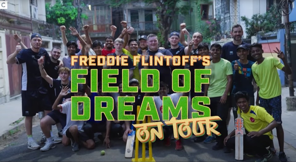 freddie flintoff 's field of dreams on tour poster