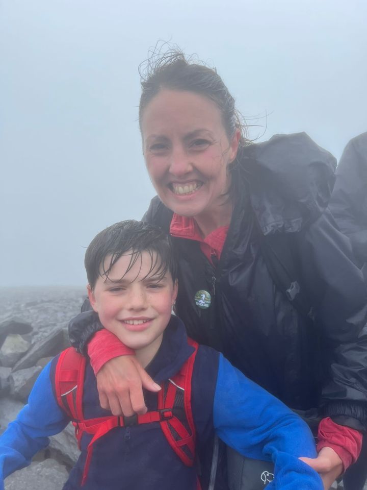The family climbed England’s sixth-highest peak last June
