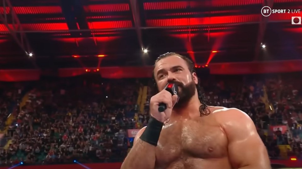 a man singing into a microphone with the words bt sport 2 live on the bottom