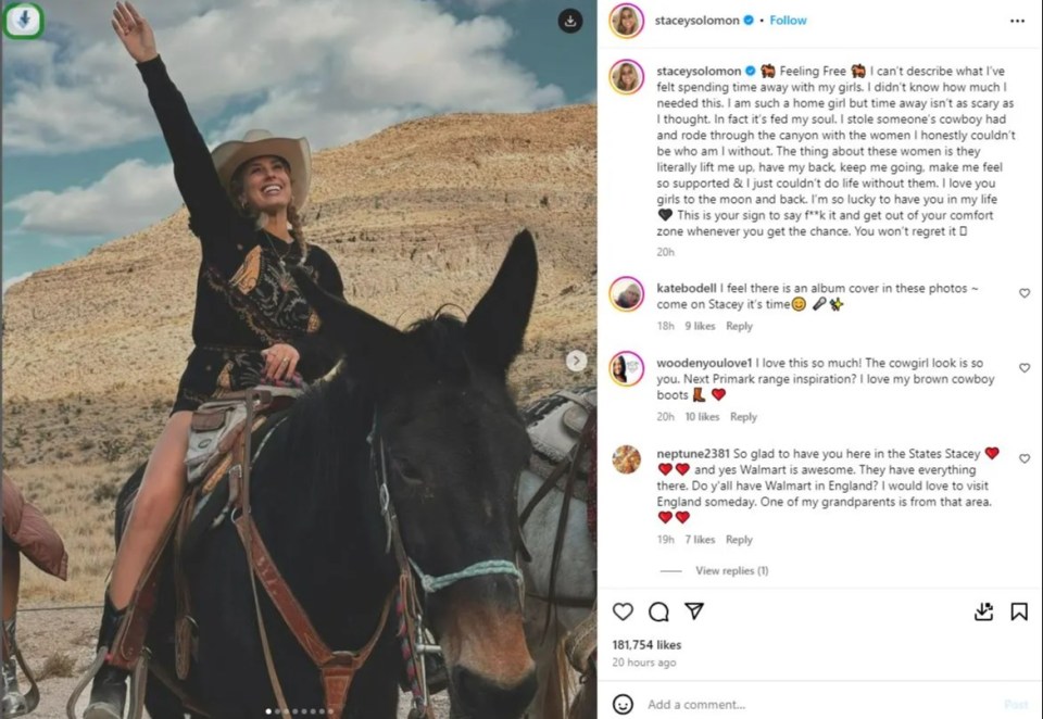 a woman in a cowboy hat is riding a horse