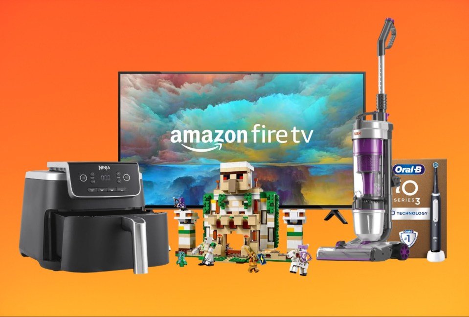 a vacuum cleaner is next to an amazon fire tv