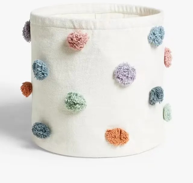 Pom-pom storage basket.