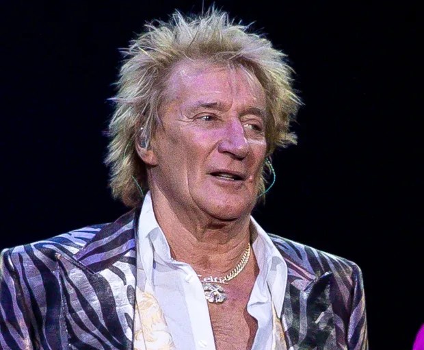 Rod Stewart in concert.