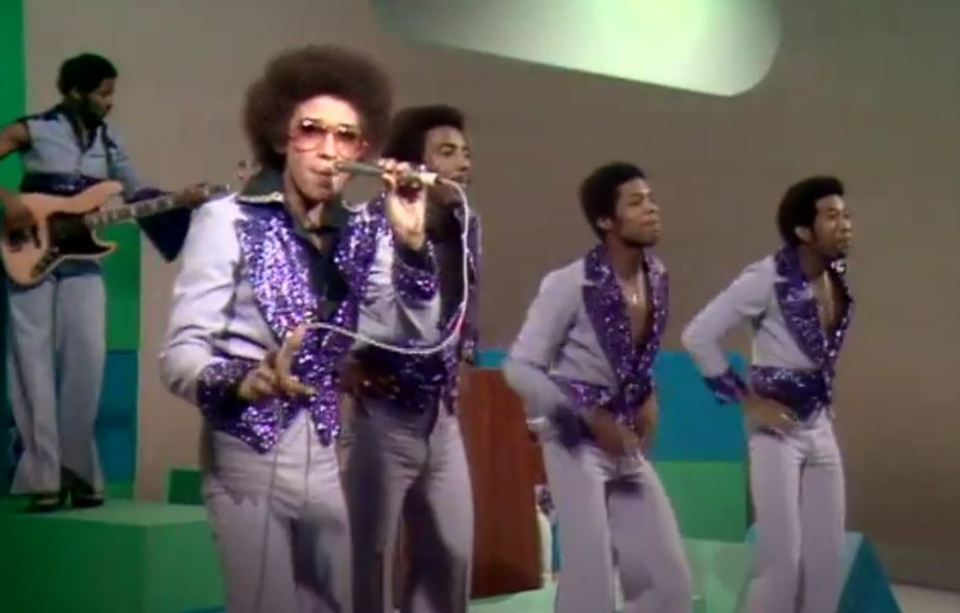 A band performs on a music show.