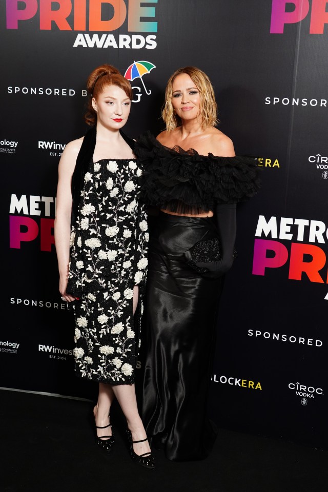 Nicola Roberts and Kimberley Walsh at the Metro Pride Awards.