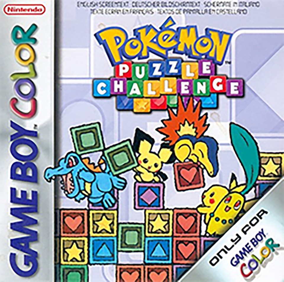 Pokémon Puzzle Challenge Game Boy Color game box art.