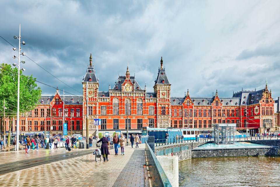 Amsterdam Centraal Station in Amsterdam, Netherlands.