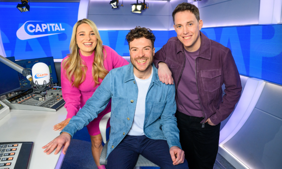 Capital Breakfast show presenters Sian Welby, Jordan North and Chris Stark