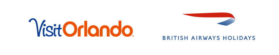 Visit Orlando logo and British Airways Holidays logo.