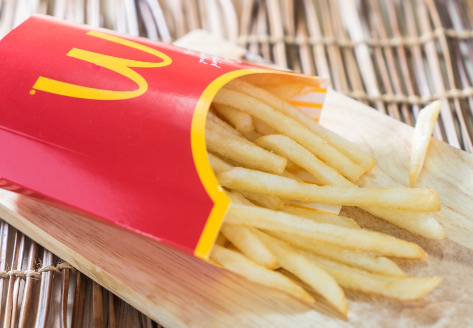 McDonald's french fries in a box.