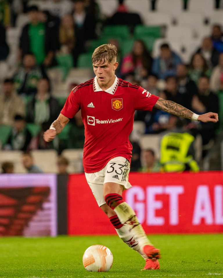 Brandon Williams of Manchester United in action during a soccer match.