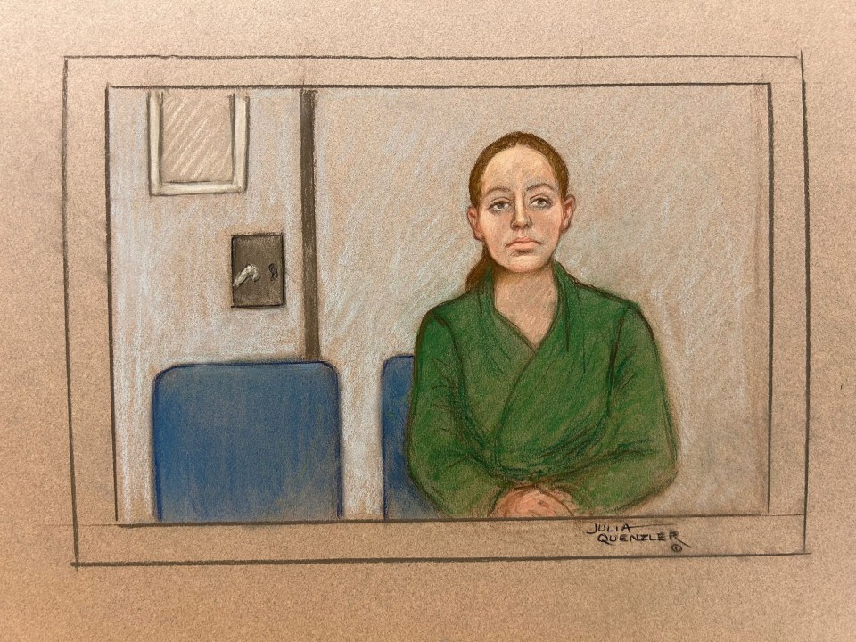 Courtroom sketch of Lucy Letby during her appeal.