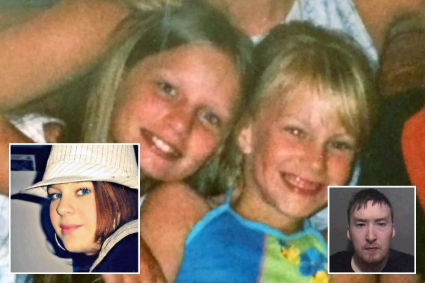 An image collage containing 3 images, Image 1 shows Photo of Sasha Marsden and Katie Brett, Image 2 shows Photo of Sasha Marsden, Image 3 shows Mugshot of David Minto, murderer of Sasha Marsden