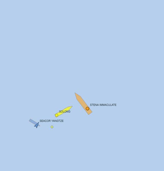 Illustration of the Stena Immaculate and Solong collision in the North Sea.